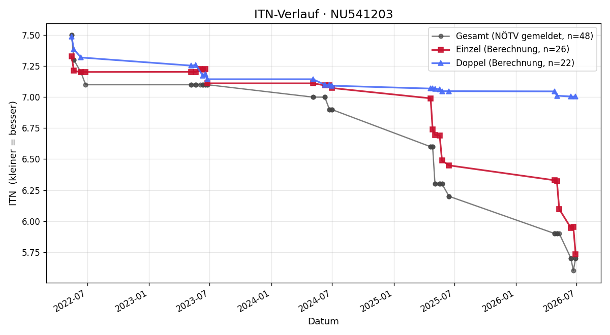 ITN-Verlauf Michael Holzer